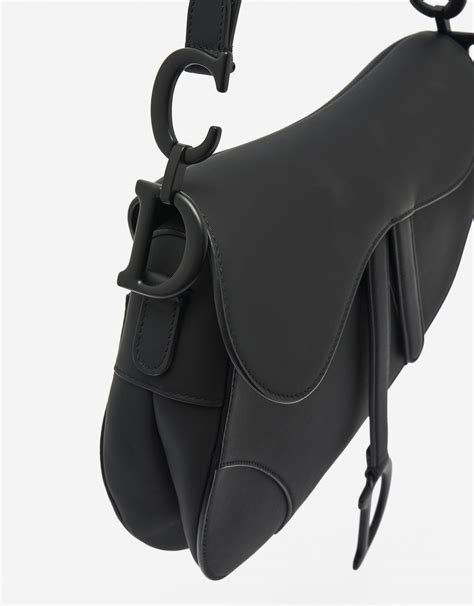 all black dior saddle